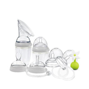 Haakaa Generation 3 Silicone Pump and Bottle Premium Pack-Grey, OCARE NZ