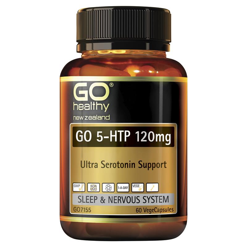 GO Healthy GO 5-HTP 120mg 60 Vege Capsules.