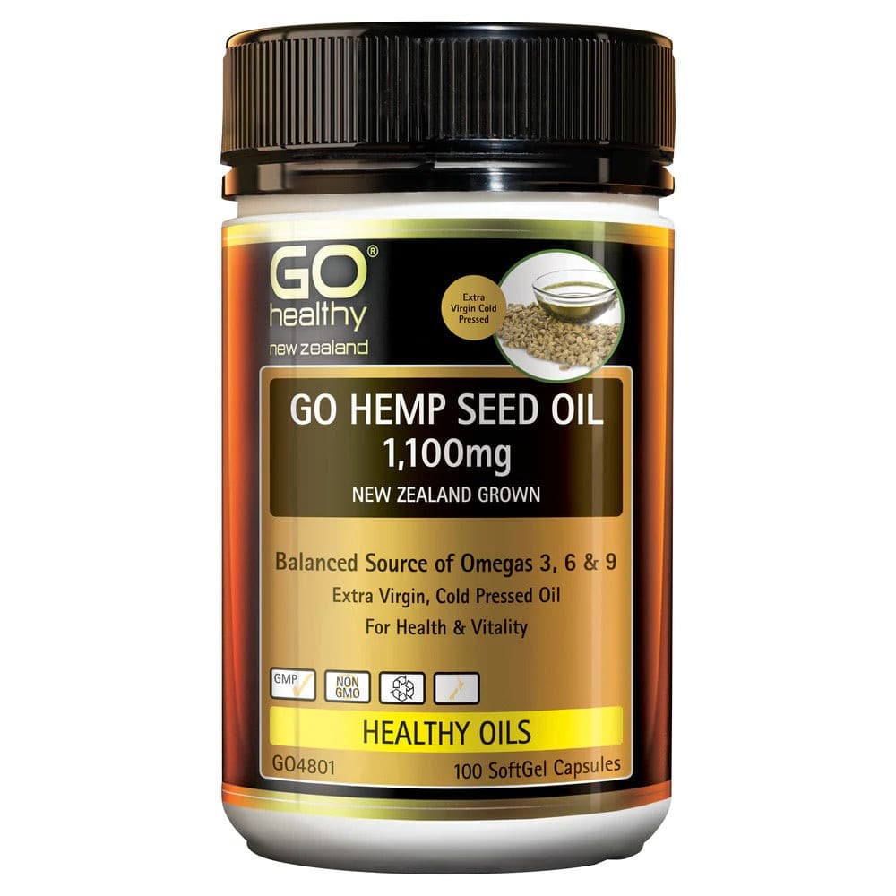 GO Healthy Go Hemp Seed Oil 1100mg 100 Softgels Capsules