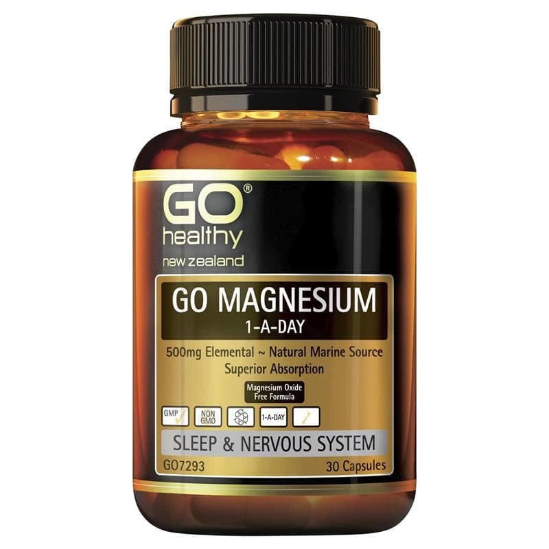 GO Healthy GO Magnesium 500mg 1-A Day.