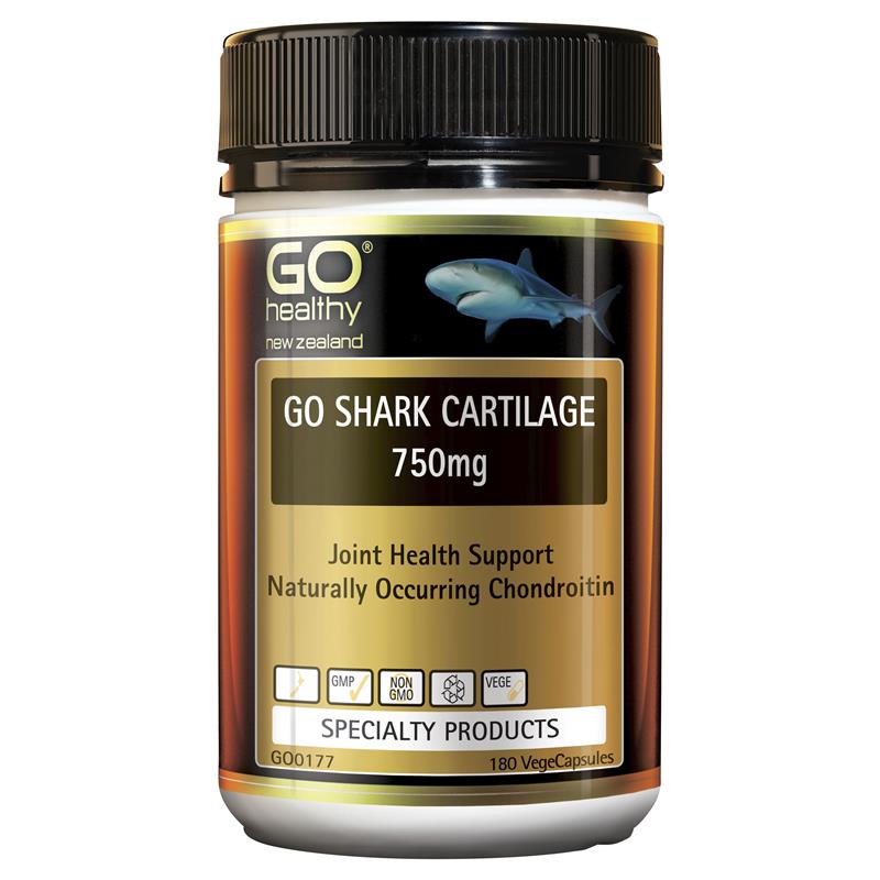 GO Healthy GO Shark Cartilage 750mg 180 Vege Capsules.