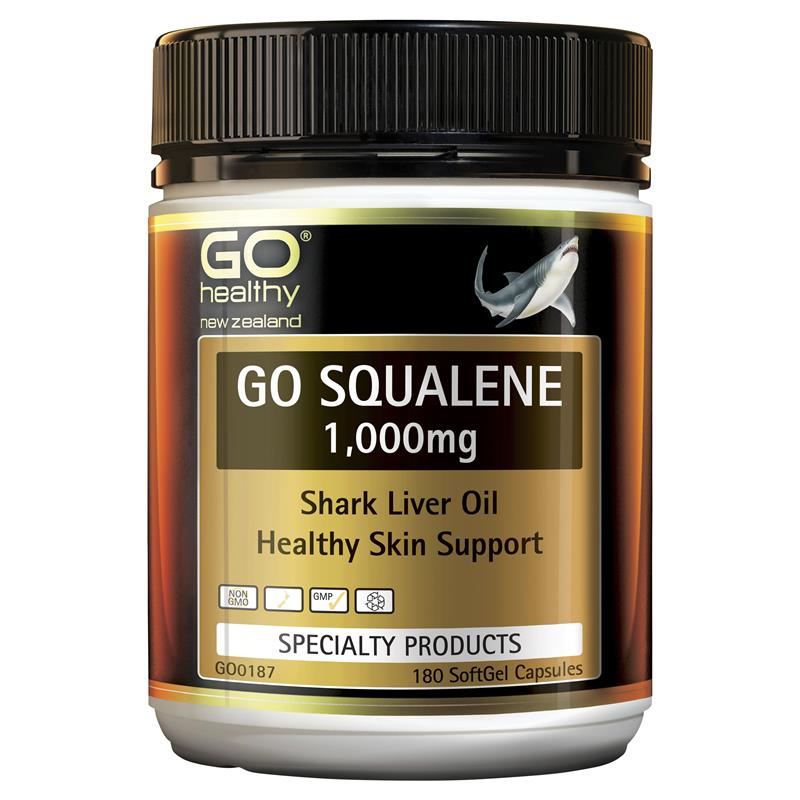 GO Healthy GO Squalene 1,000mg 180 Softgels.