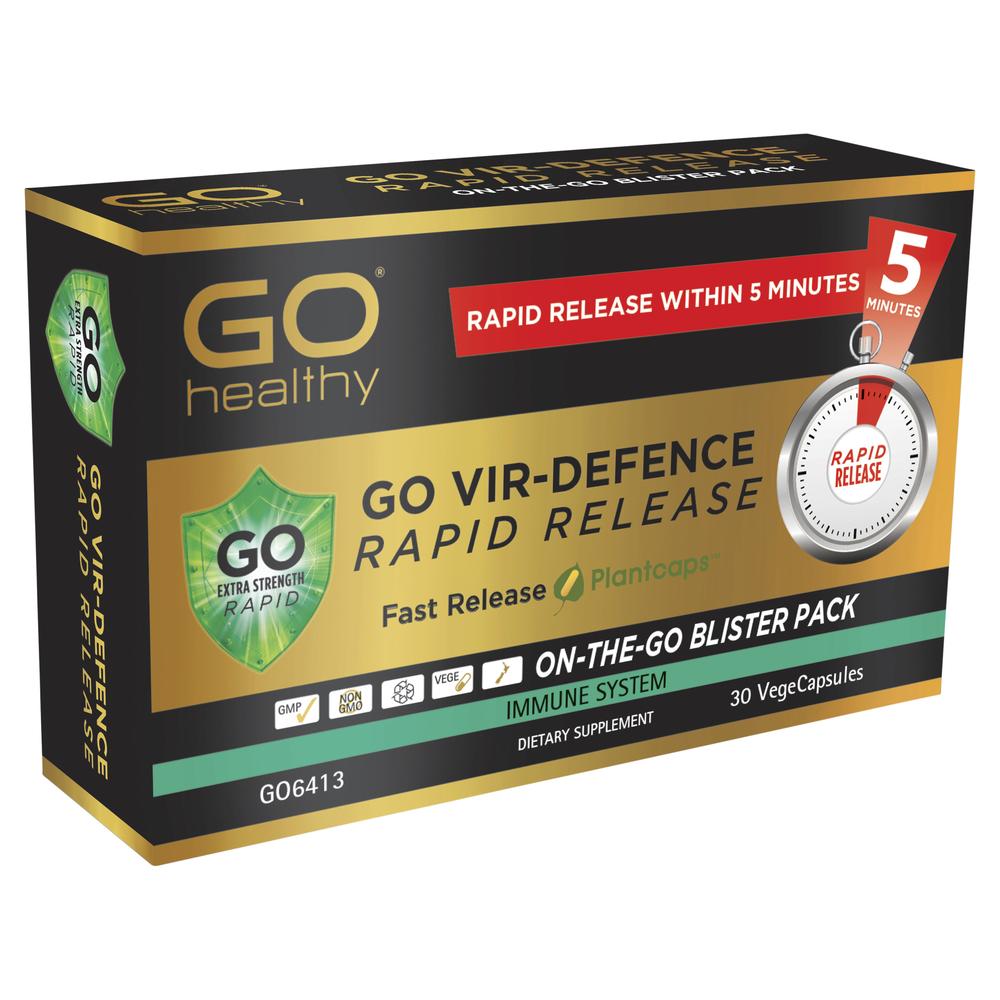 GO Healthy GO Vir-Defence Extra Strength Rapid 30 Vege Capsules.