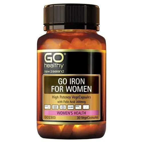 GO Healthy Go Iron For Women 30 Vege Capsules.