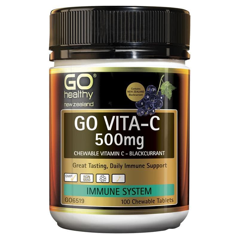 Go Healthy GO Vita-C 500mg Blackcurrant.