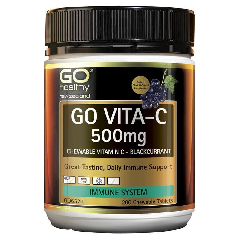 Go Healthy GO Vita-C 500mg Blackcurrant.