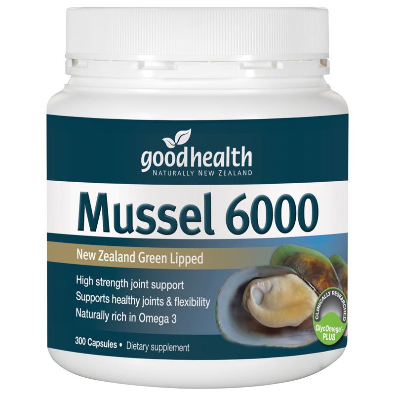 Good Health Mussel 6,000mg 300 Capsules.