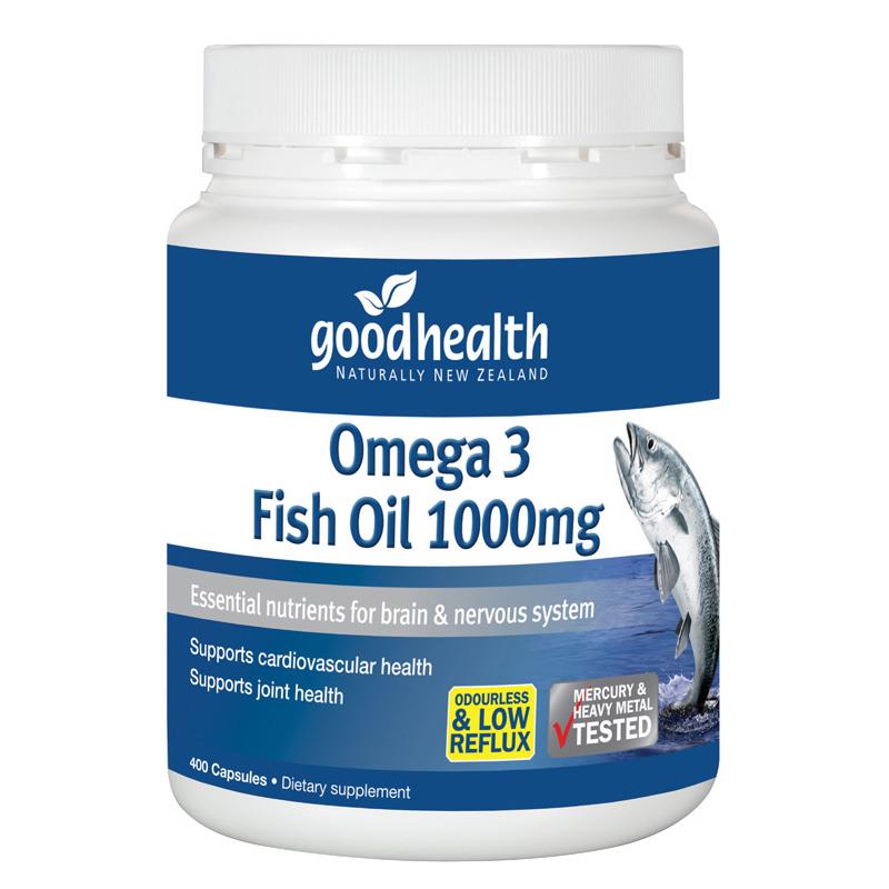 Good Health Omega3 Fish Oil 1000mg 400 Capsules.