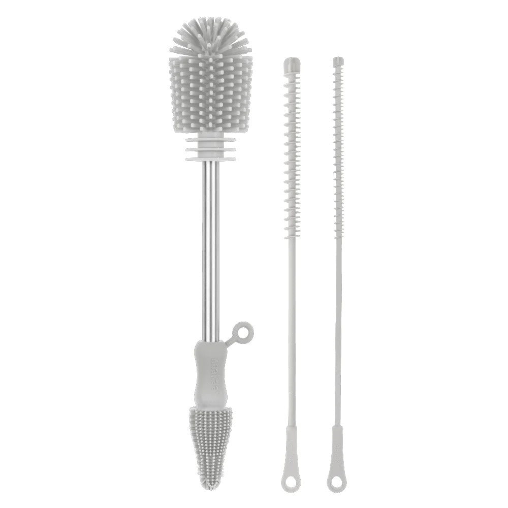 Haakaa Silicone Cleaning Brush Kit-Suva Grey