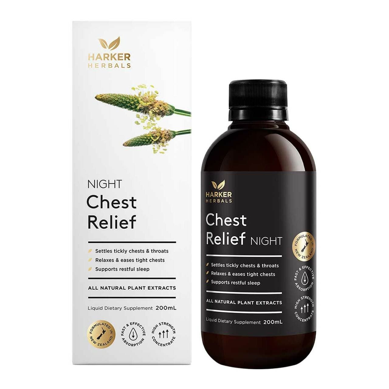 Harker Herbals Be Well Chest Relief - Night 200ml.