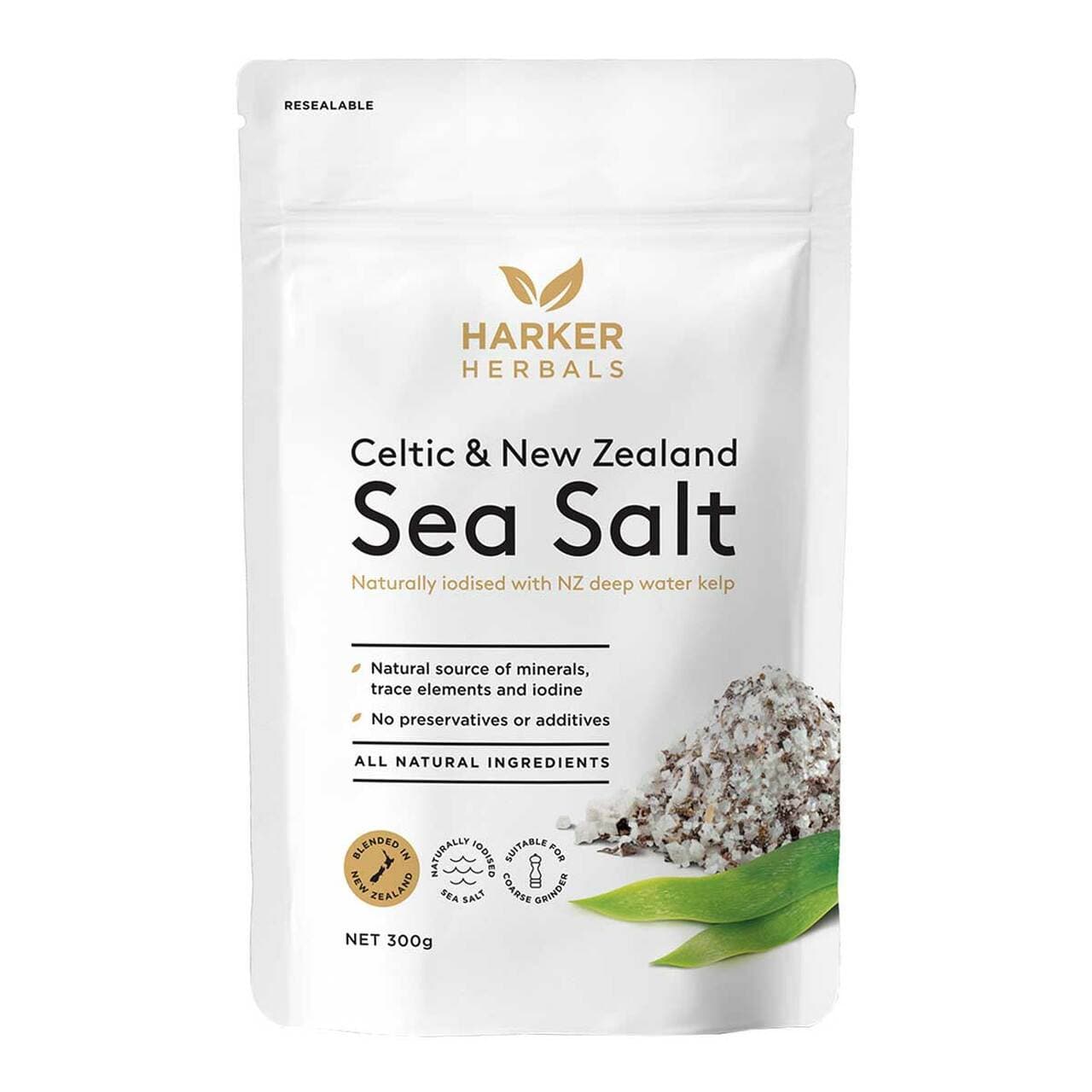 Harker Herbals Celtic & NZ Seasalt w Kelp 300g Ocare Health&Beauty