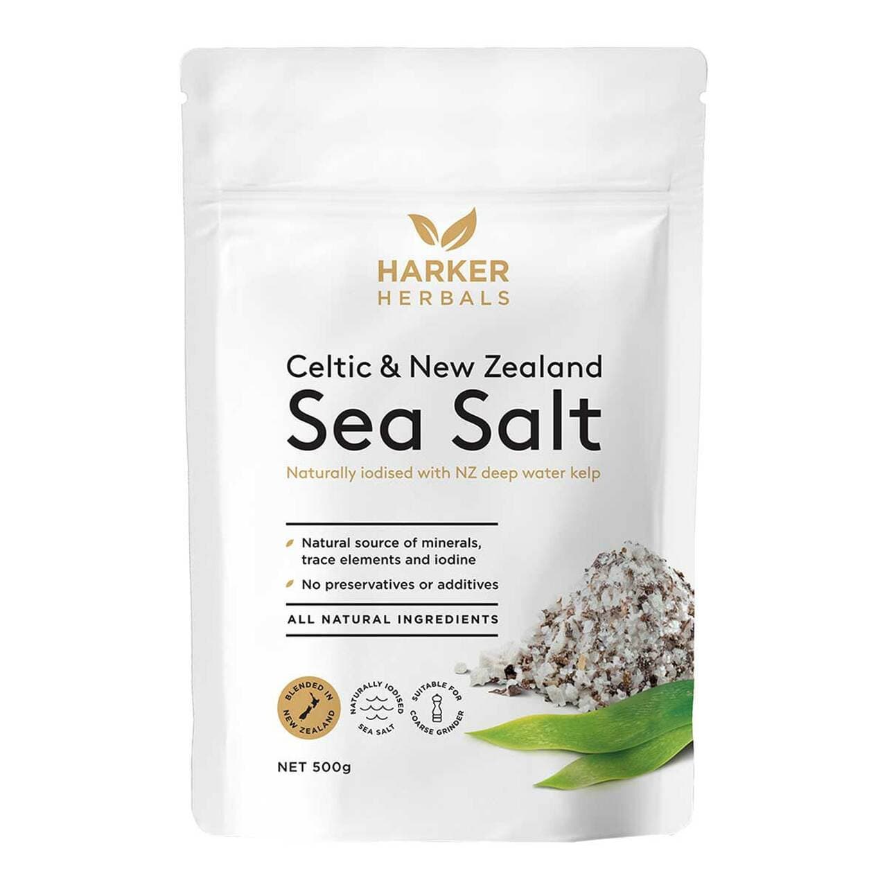 Harker Herbals Celtic & NZ Seasalt w Kelp 500g Ocare Health&Beauty