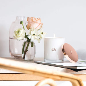 Linden Leaves Amber Fig Soy Wax Candle 300g.