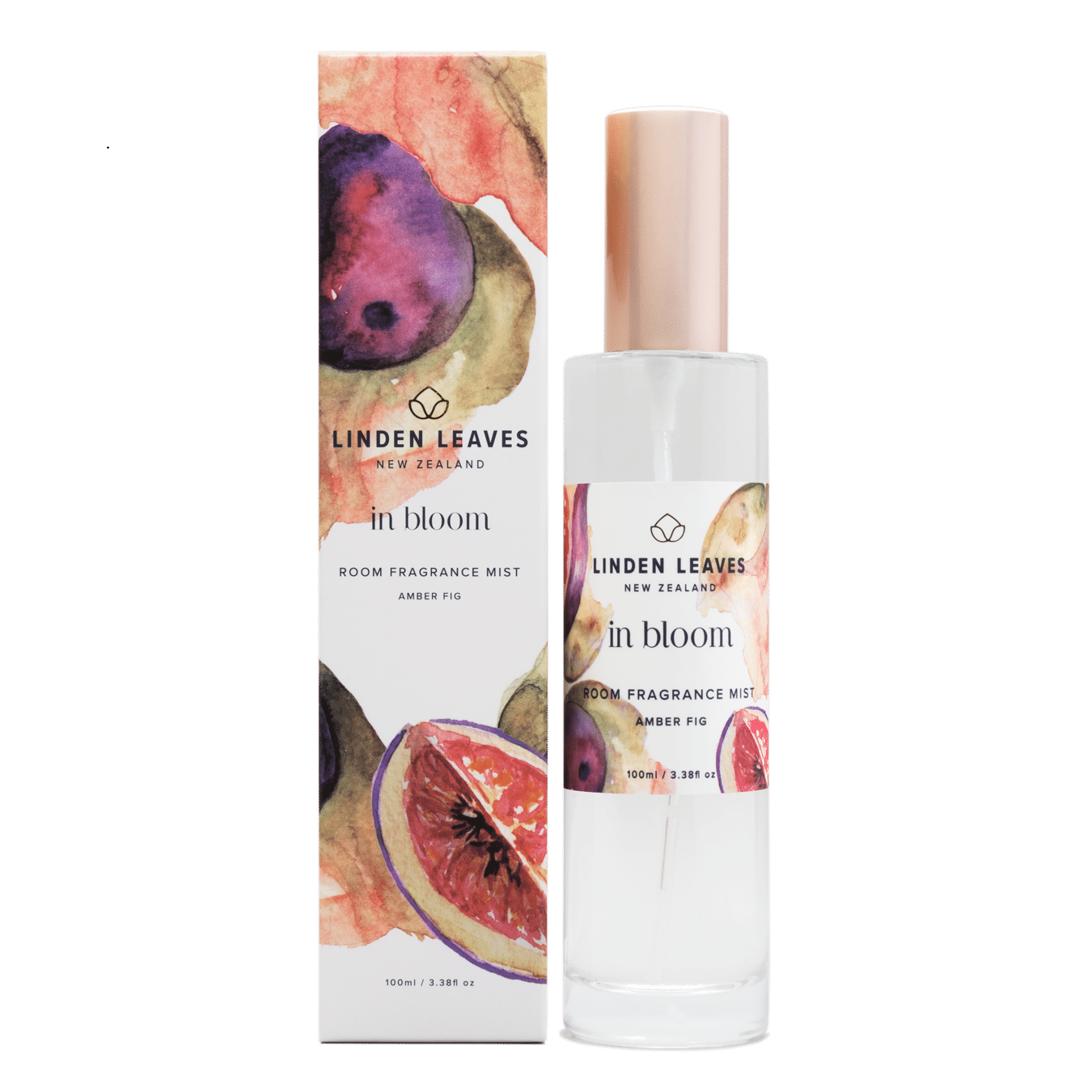 Linden Leaves In Bloom Room Fragrance Mist Amber Fig 100ml.