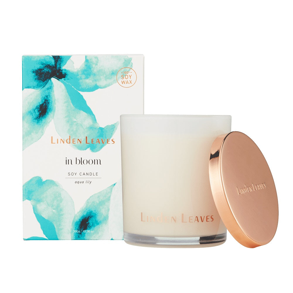 Linden Leaves Aqua Lily Soy Candle 300g.