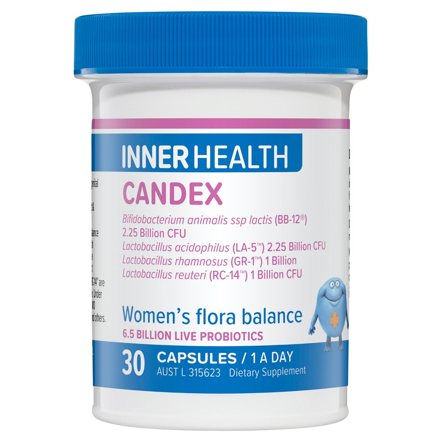 Inner Health Candex - Probiotic Supplement for Vaginal Health and pH Balance Maintenance.