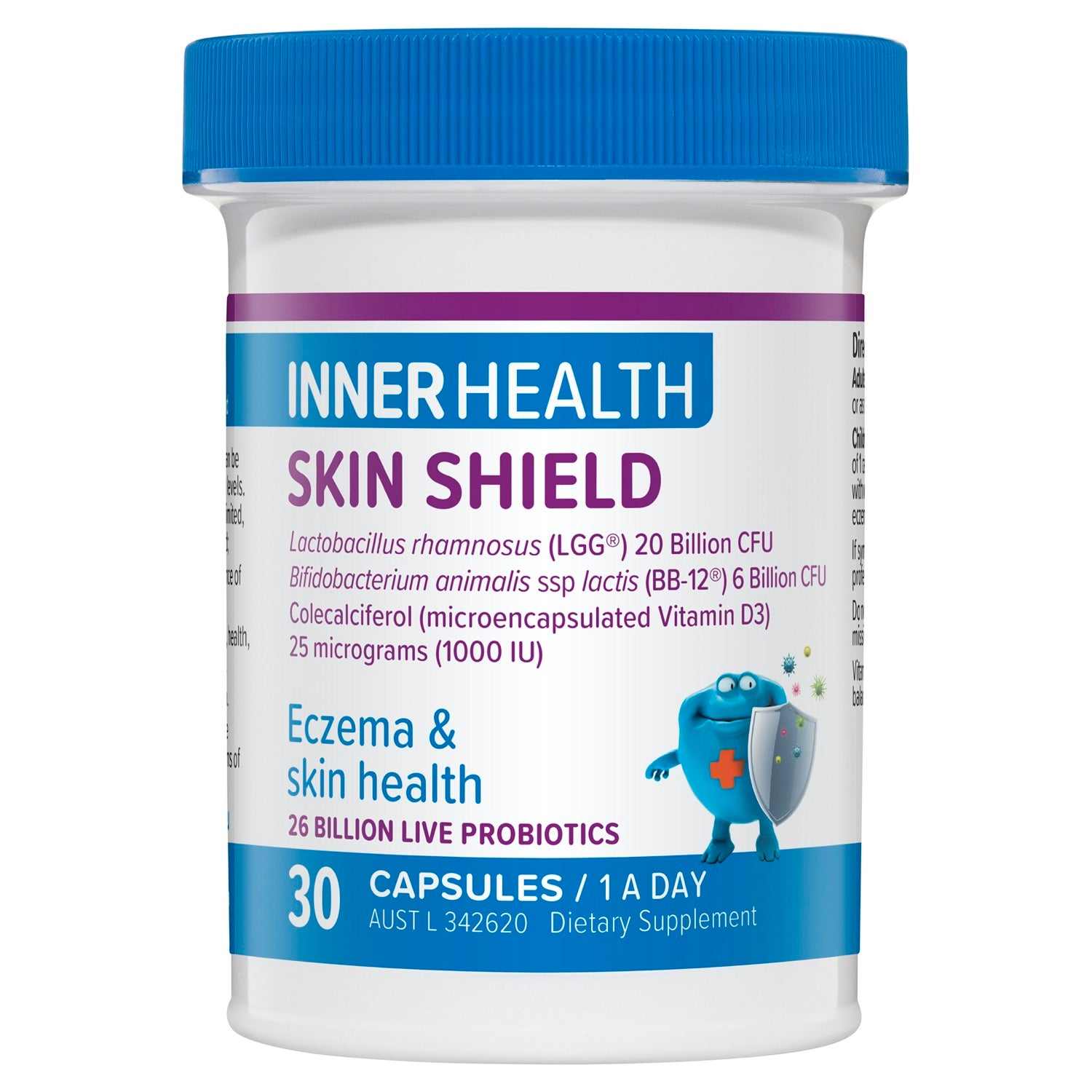 Inner Health Skin Shield - Advanced Skin Care Supplement for Acne Reduction, Skin Healing, and Eczema Relief