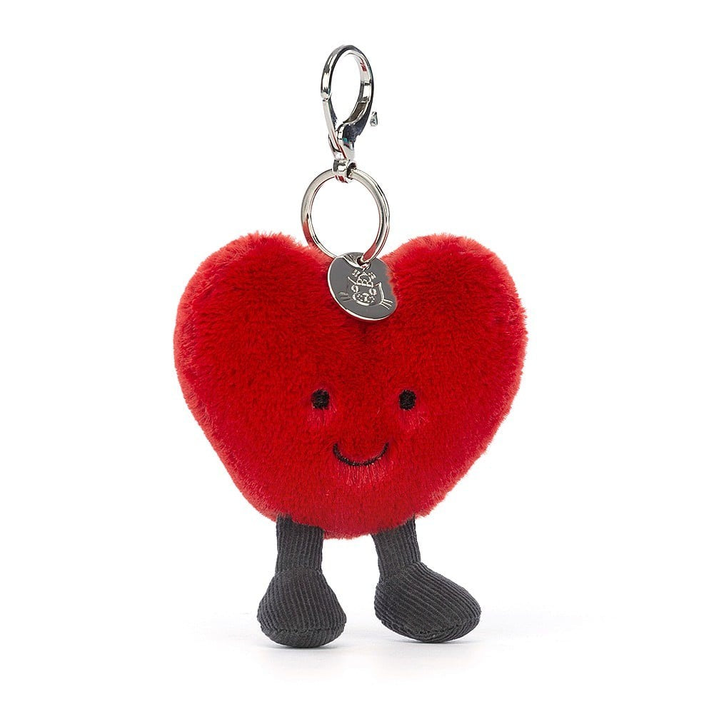 Jellycat Amuseable Heart Bag Charm One Size - H16 X W9 CM Jellycat,Jellycat Bags & Charms,Jellycat Sports & Objects,OZ-deactivate OCARE NZ