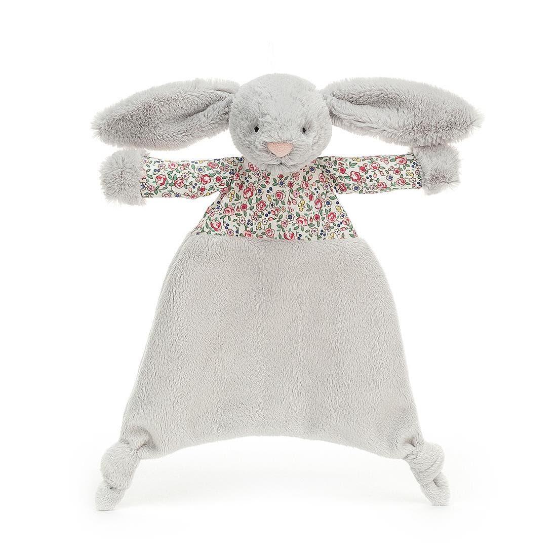 Jellycat Blossom Silver Bunny Comforter One Size - H25 X W22 CM.