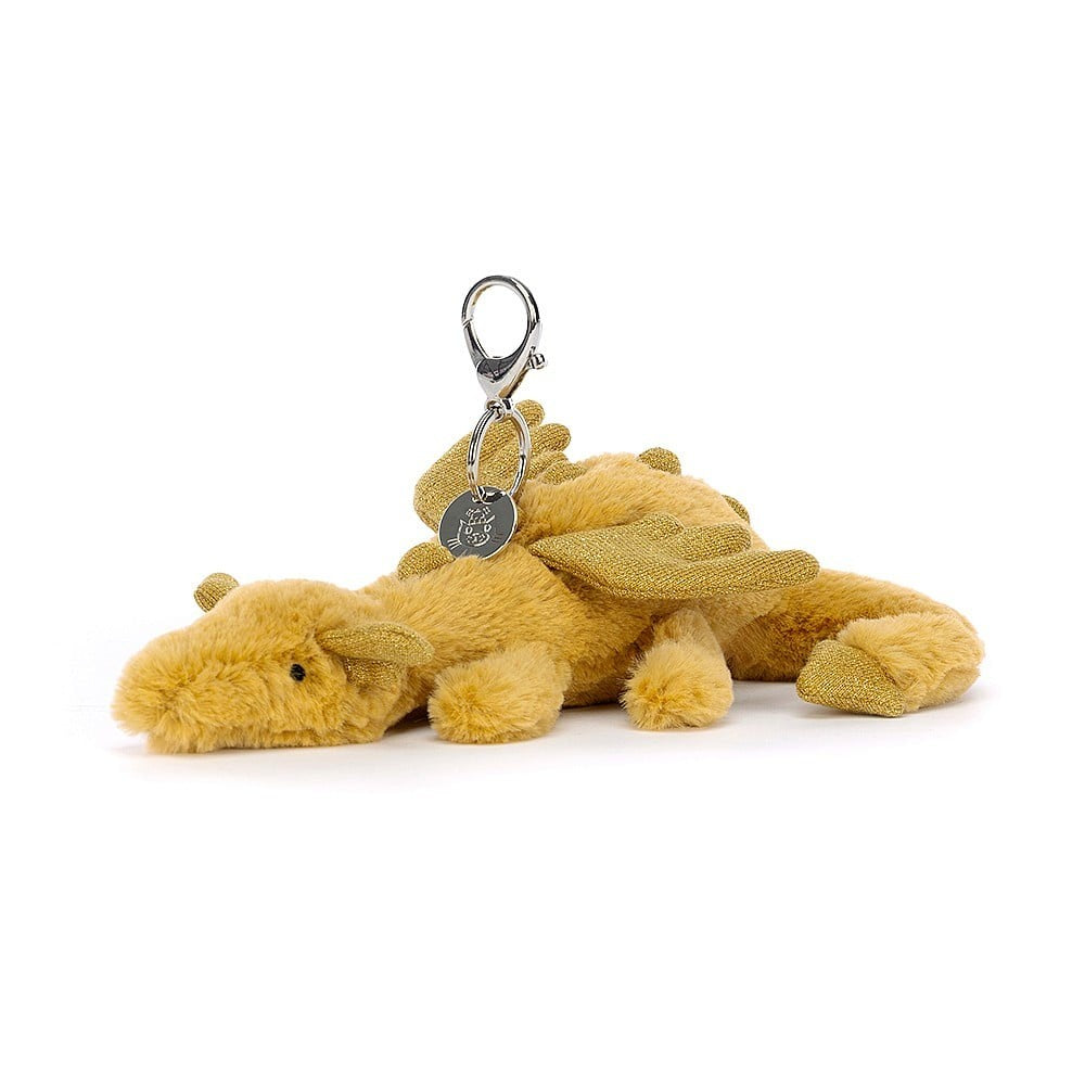 Jellycat Golden Dragon Bag Charm One Size - H12 X W22 CM Jellycat OCARE NZ