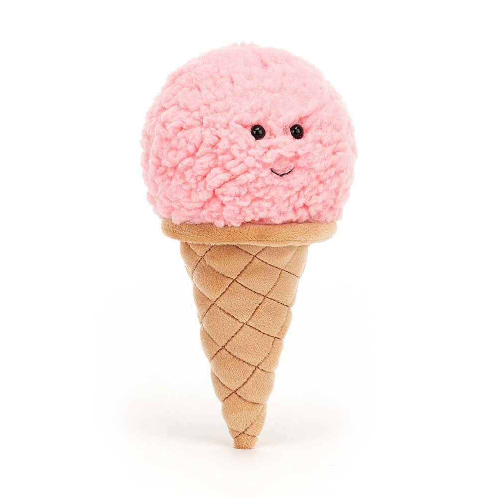 Jellycat Irresistible Ice Cream Strawberry One Size - H18 X W8 CM.