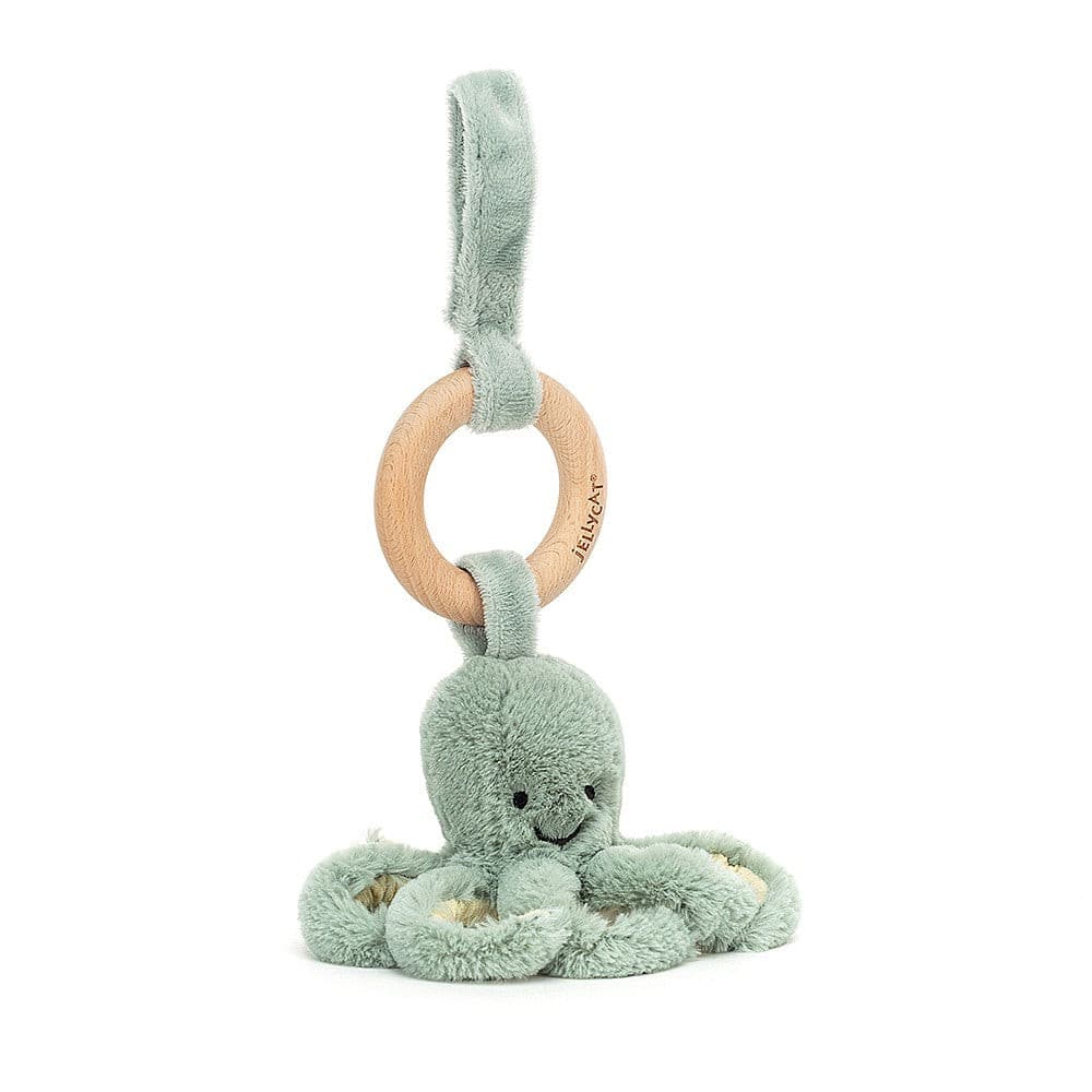 Jellycat Odyssey Octopus Wooden Ring Toy One Size - H10 X W12 CM.