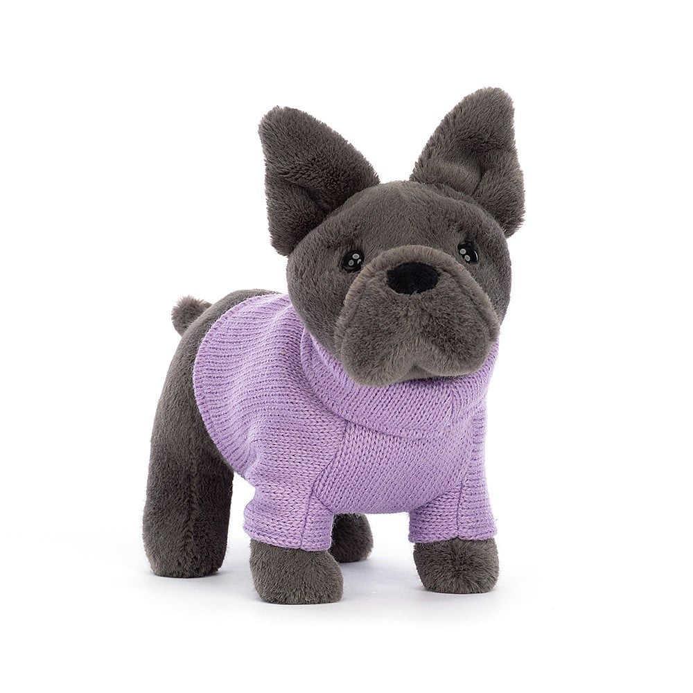 Jellycat Sweater French Bulldog Purple One Size - H17 X W19 CM