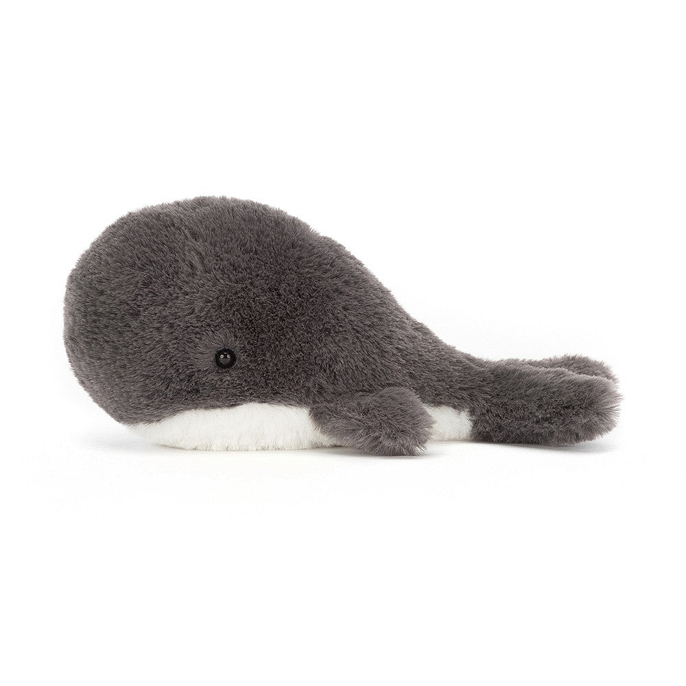 Jellycat Wavelly Whale Inky One Size - H5 X W15 CM, Plush Toys, OCARE NZ