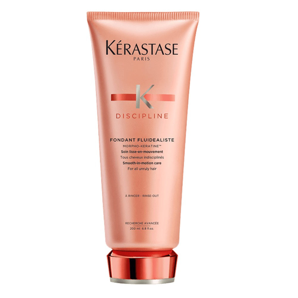 Kerastase Discipline Fluidealiste Smoothing Conditioner - The conditioner tames frizz, provides smoothness, and enhances manageability for unruly hair. 