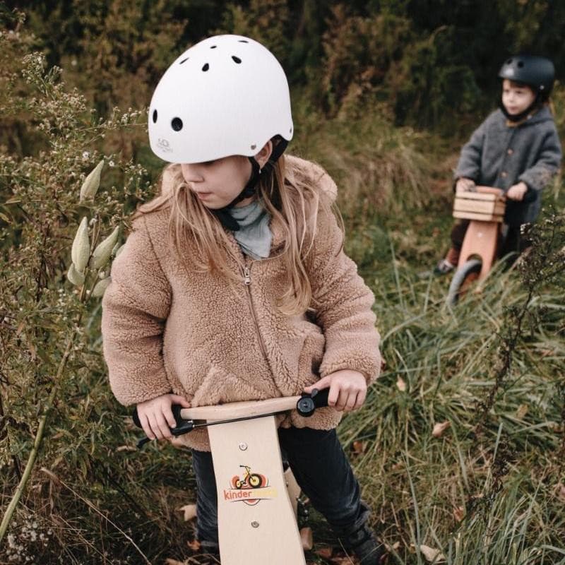 Kinderfeets White Matte Helmet.