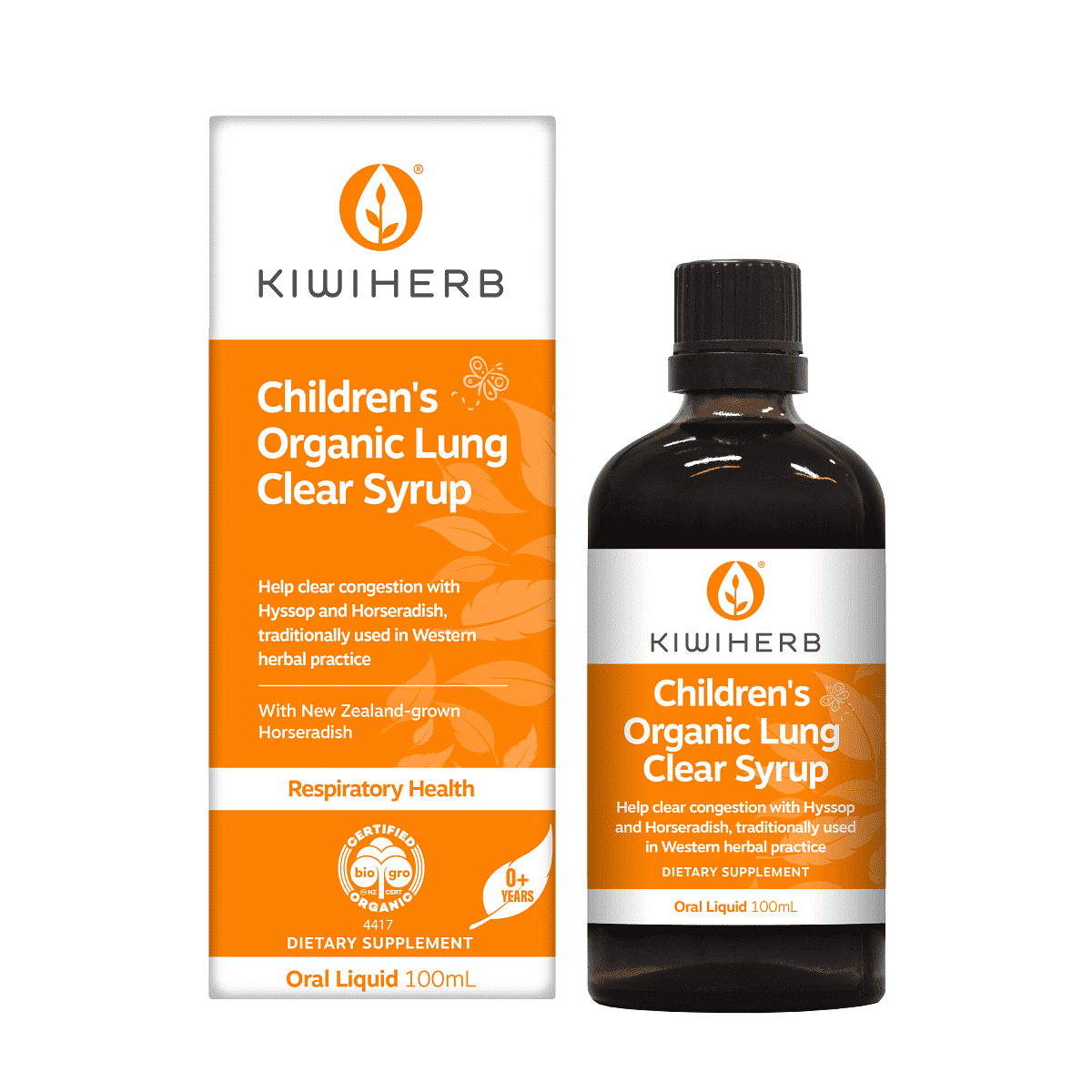 Kiwiherb Children's Organic Lung Clear Syrup.
