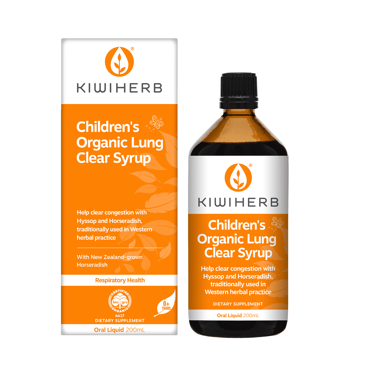 Kiwiherb Children's Organic Lung Clear Syrup.