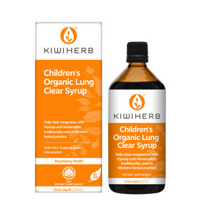 Kiwiherb Children's Organic Lung Clear Syrup.