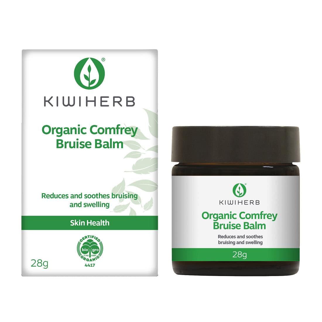 Kiwiherb Organic Comfrey Bruise Balm 28g.