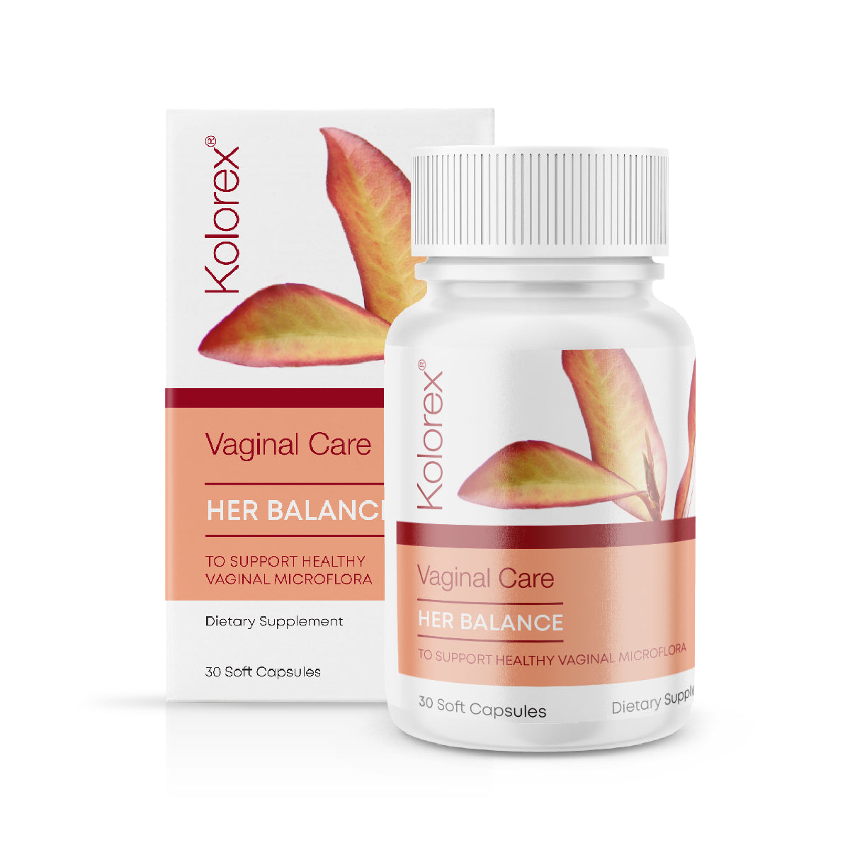 "Kolorex Vaginal Care Her Balance" - A natural herbal blend for women's intimate health, promoting balance and comfort.