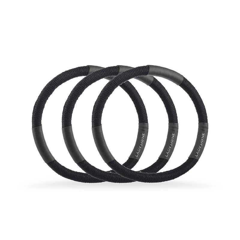 Lady Jayne Sportiest Elastics Thick Black 4mm 10 Pack