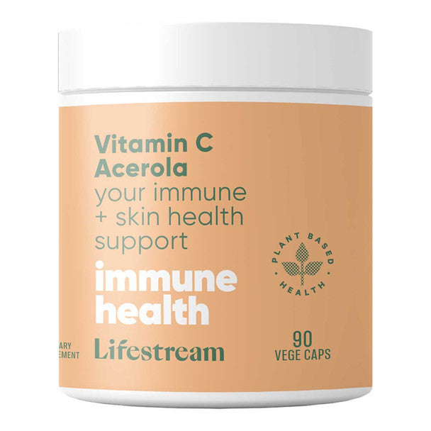 Lifestream Vitamin C Acerola - a natural antioxidant-rich supplement for immune support, collagen production, and overall health.