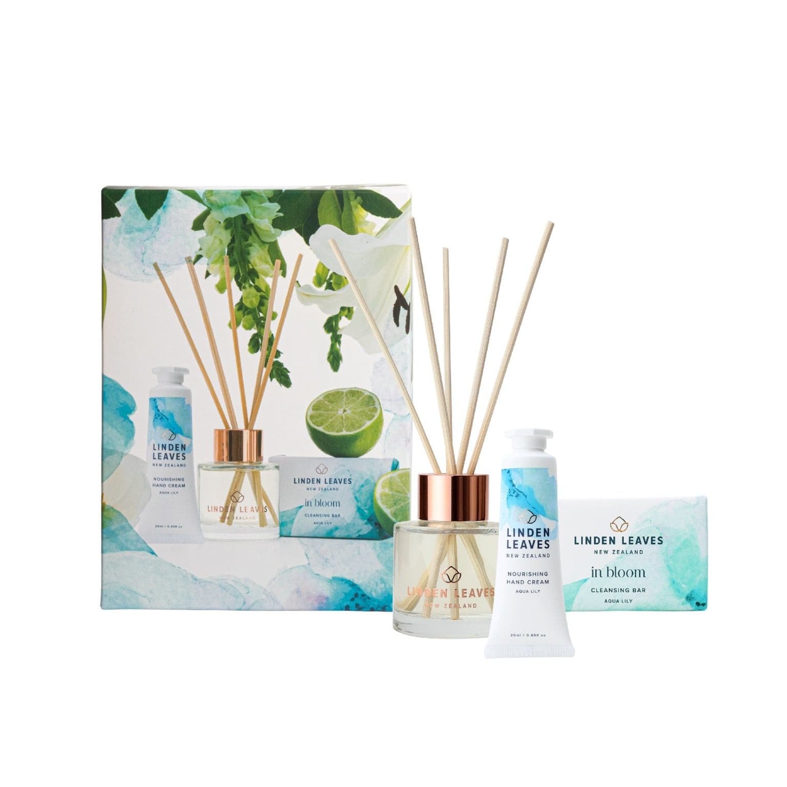 Linden Leaves Aqua Lily Body & Soul Gift Set.