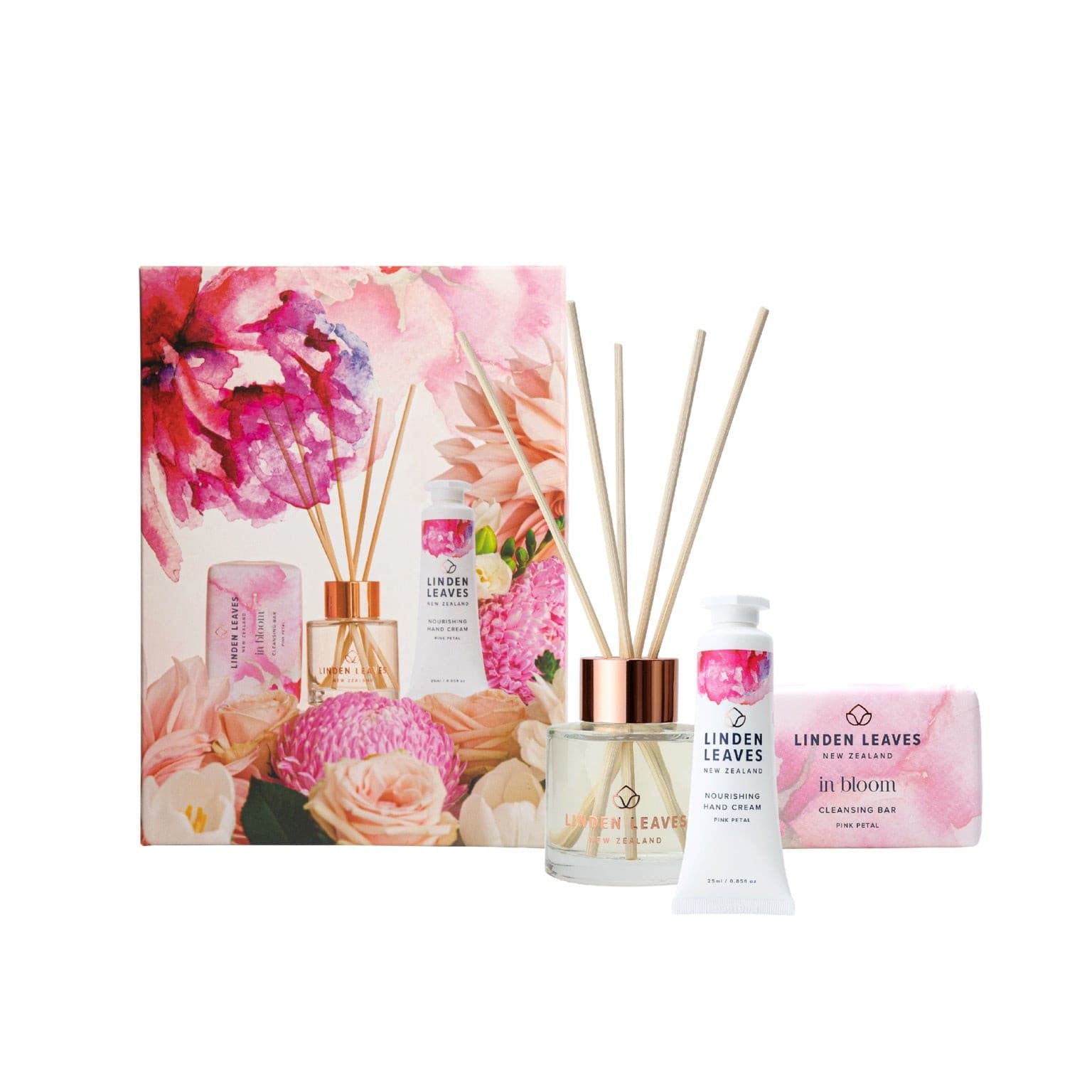 Linden Leaves Pink Petal Body & Soul Gift Set.