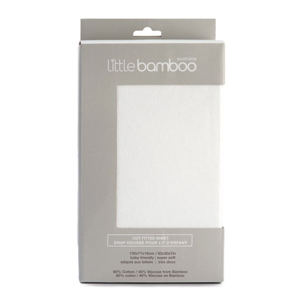 Little Bamboo Jersey Fitted Sheet Cot Natural.