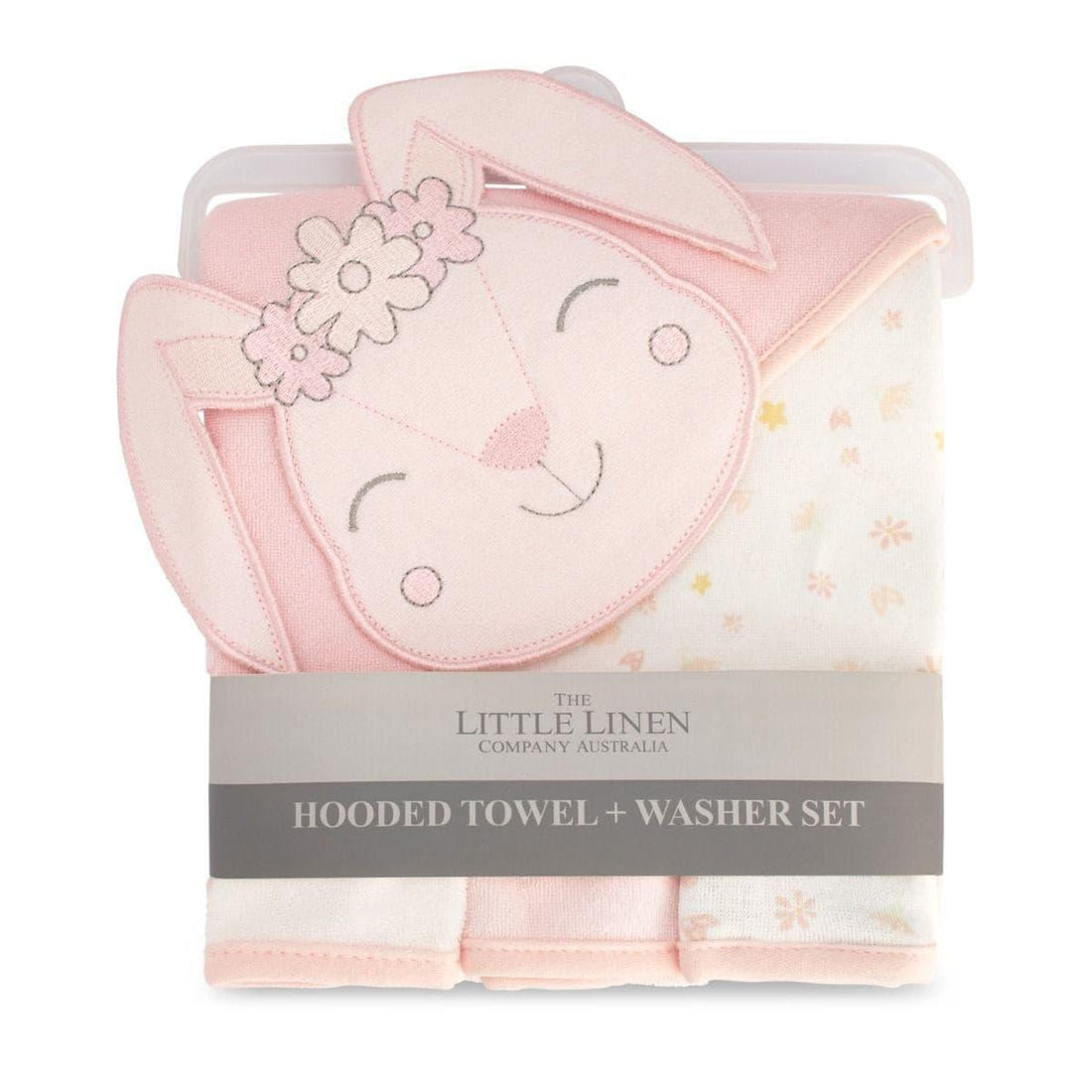 Little Linen Hooded Towel & Washers, image 2