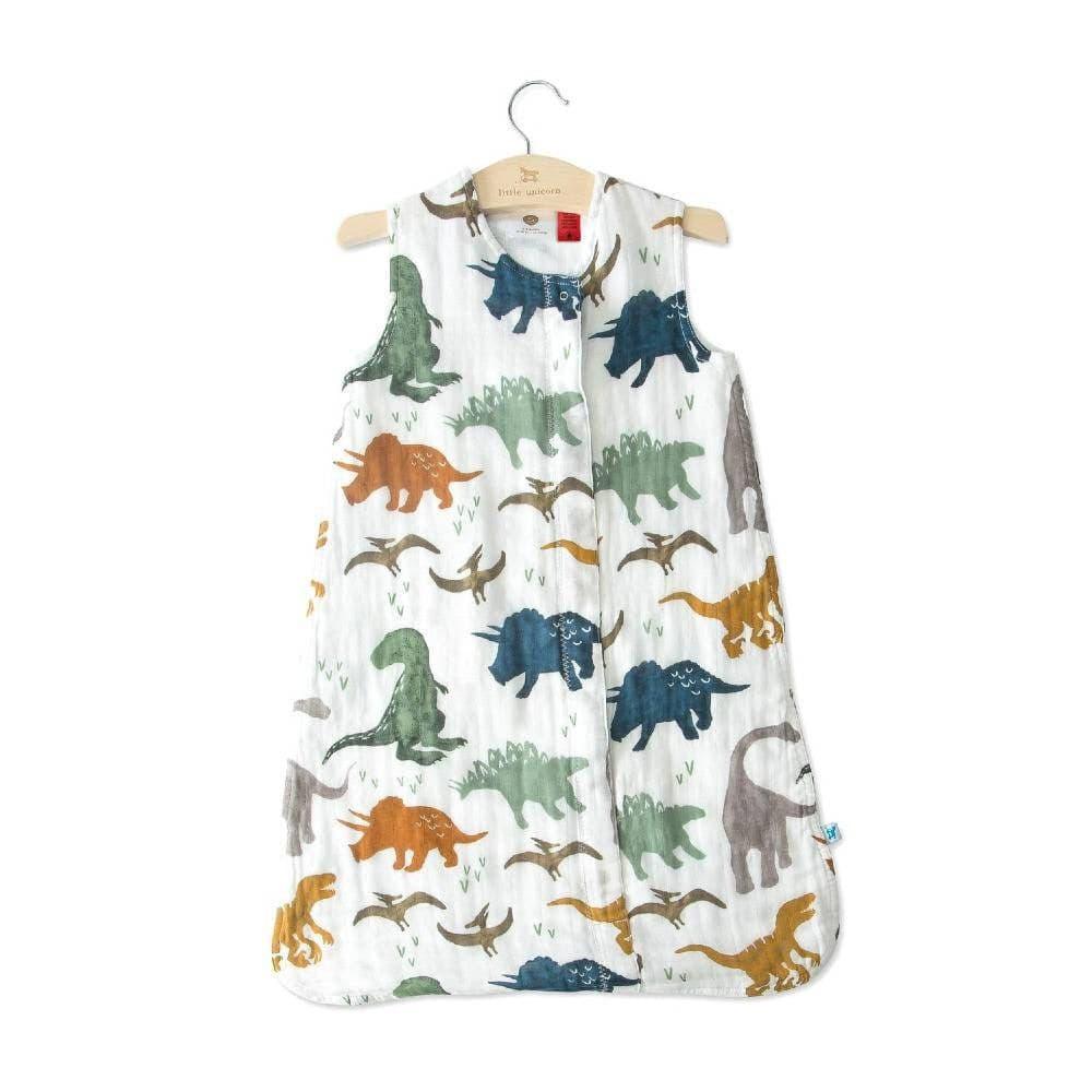 Little Unicorn Cotton Muslin Sleeping Bag - Dino Friends
