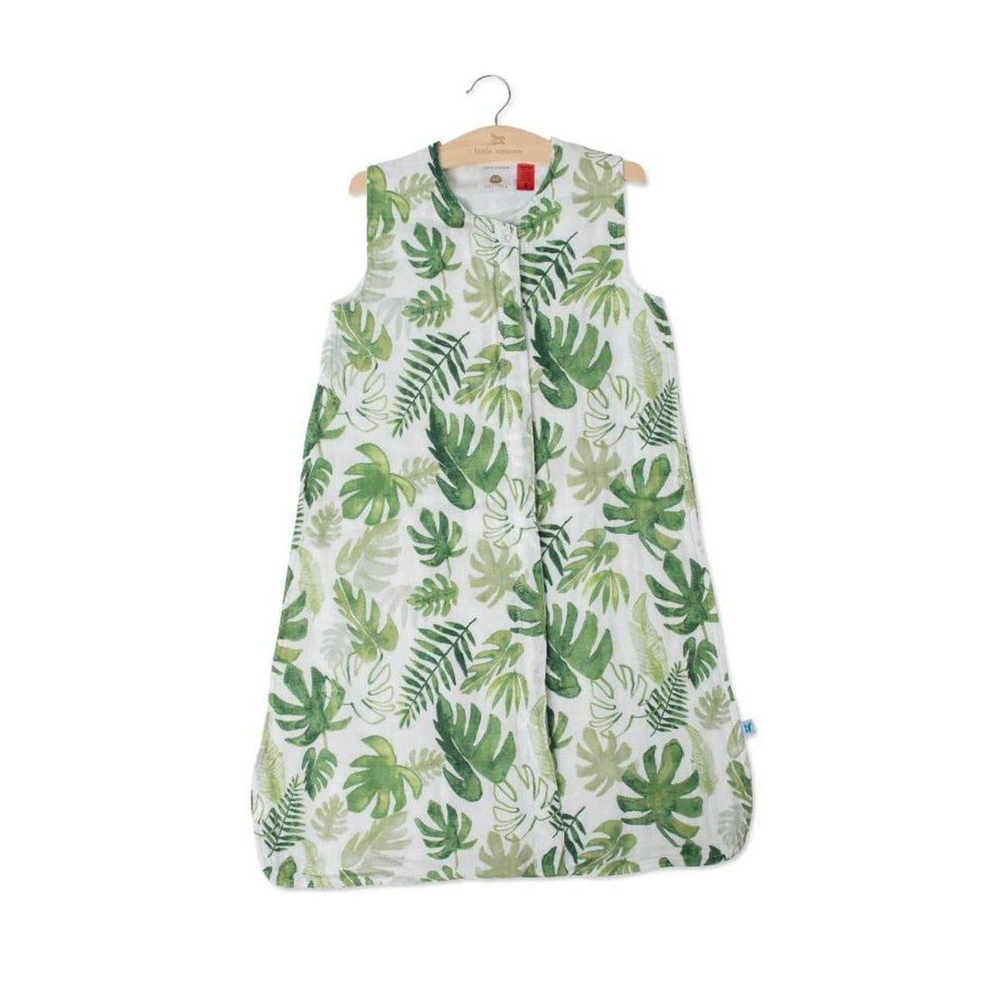 Little Unicorn Cotton Muslin Sleeping Bag - Tropical Leaf, image 4