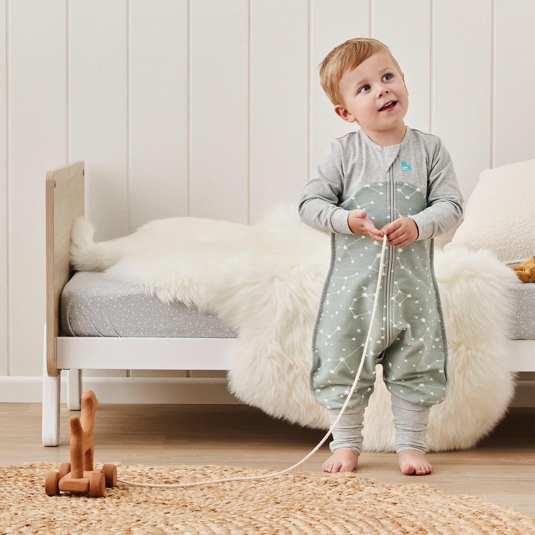 Love To Dream Premium Sleep Suit Organic Long Sleeve Olive Stellar.