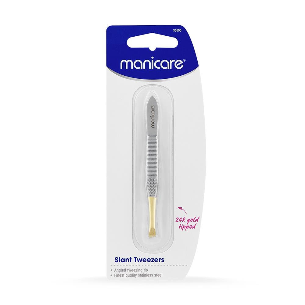 Manicare Slant Tweezers Gold Tipped