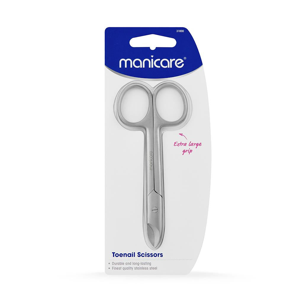 Manicare Toenail Scissors Extra Large Grip - Comfortable grip and sharp blades for precise and effortless toenail trimming.