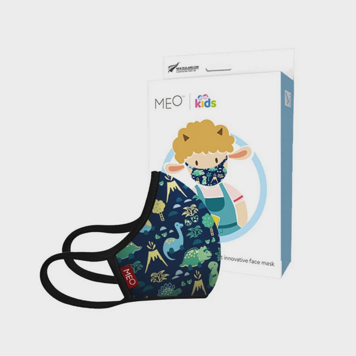 MEO Lite Kids Innovative Face Mask - Dinosaur 1 piece + Filters.