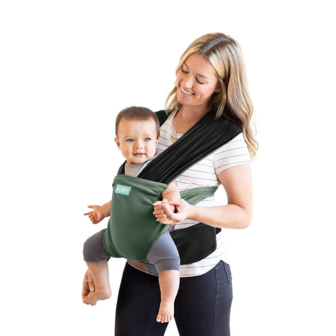 Moby Easy Wrap - Olive/Onyx, image 2