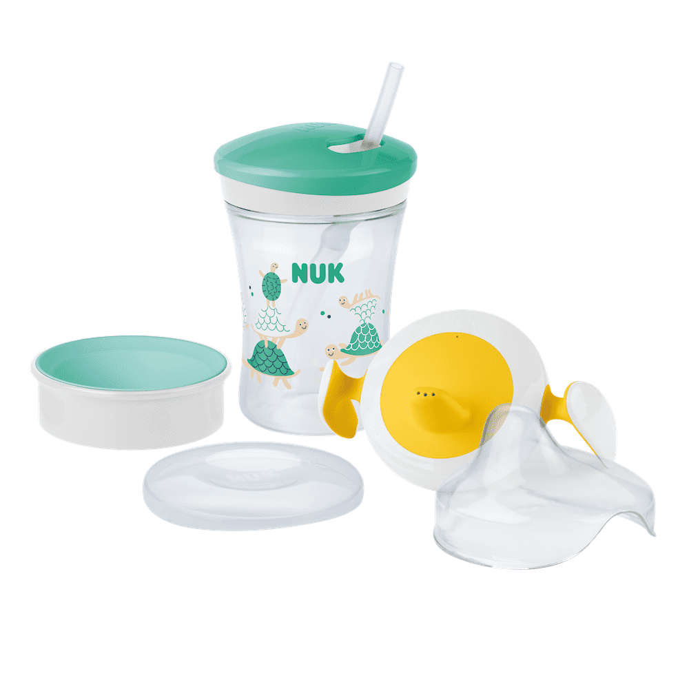 NUK Evolution Learn to Drink Set 230ml - White.