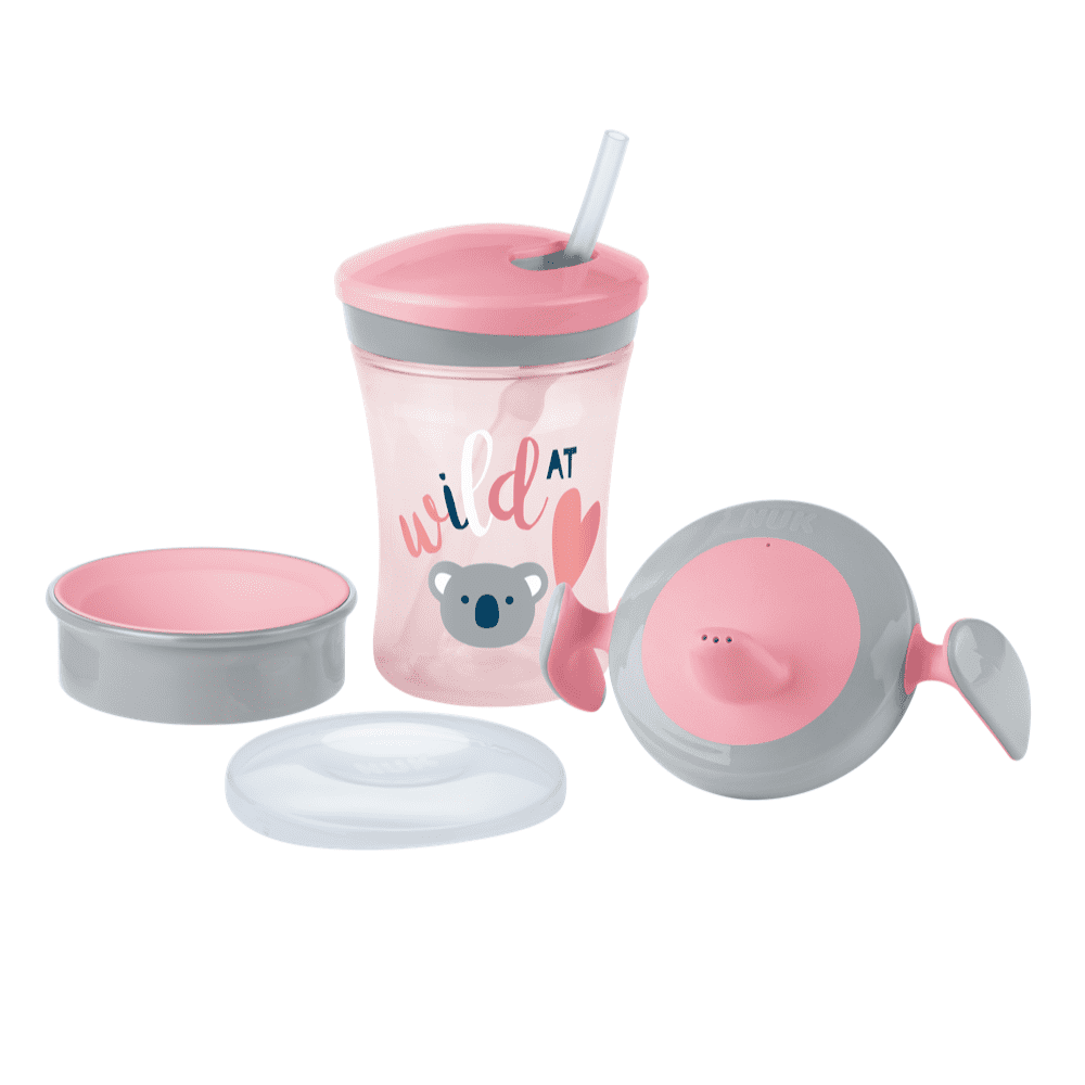 NUK Evolution Cup Learn to Drink Set - Pink.